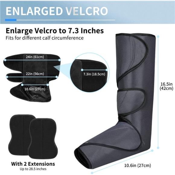 Heated Leg Massager for Circulation and Pain Relief - Air Compression Massage - Picture 5 of 7